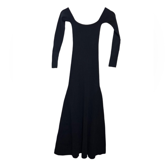 Reformation Symone Cotton Sweater Midi Black Dress - Picture 5 of 9